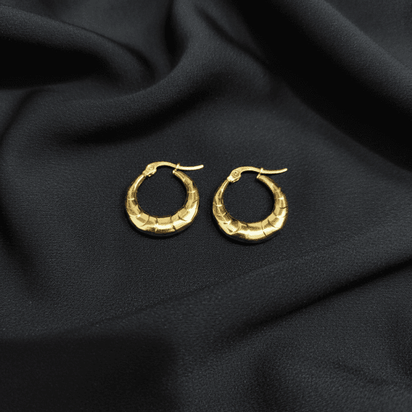 Scale Gold Hoops