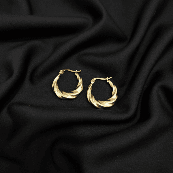 Twisted Gold Hoops