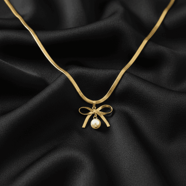 Pearl Bow Necklace